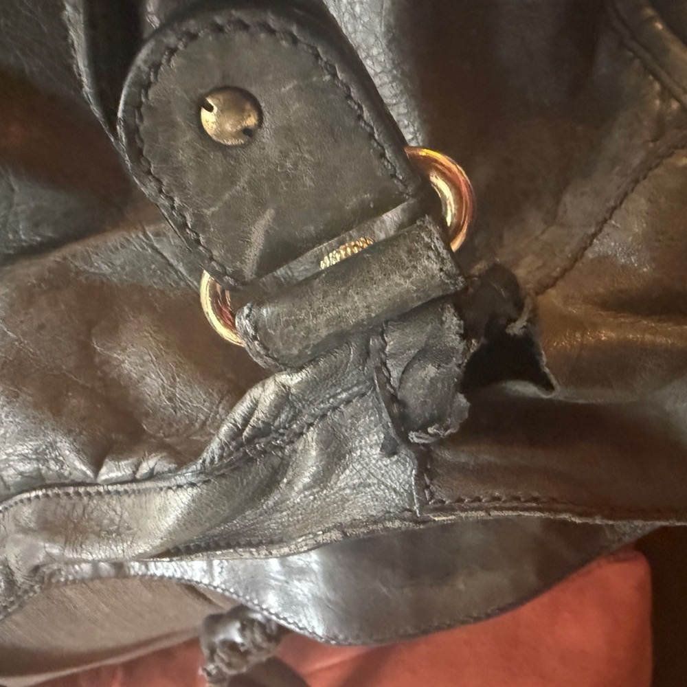 Balenciaga city Bag Large Dark Gray Leather Satchel with giant 21 Gold Hardware - Picture 11 of 13